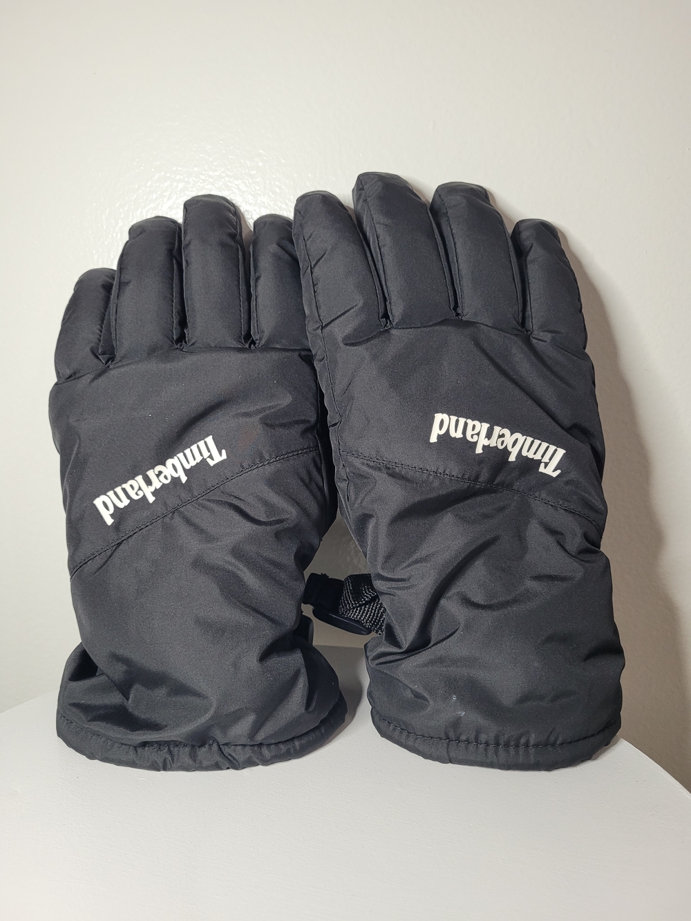 Timberland Black Padded Winter Gloves Size Medium